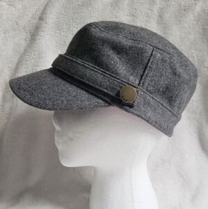 Vintage Gap Y2K 2009 Hat Cap Womens S / M Gray Wool Blend Newsboys Fitted Grunge